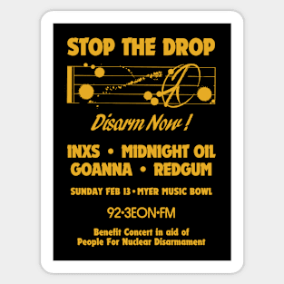 Stop The Drop Concert Front & Back Print Sticker